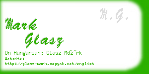 mark glasz business card